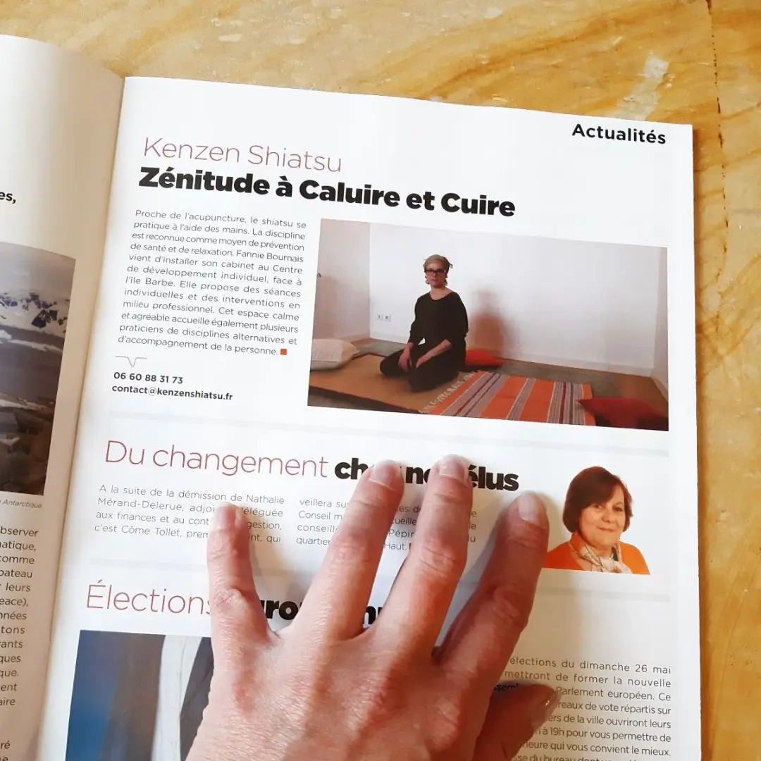 Article KenZen Shiatsu, Rythmes Caluire, mai 2019
